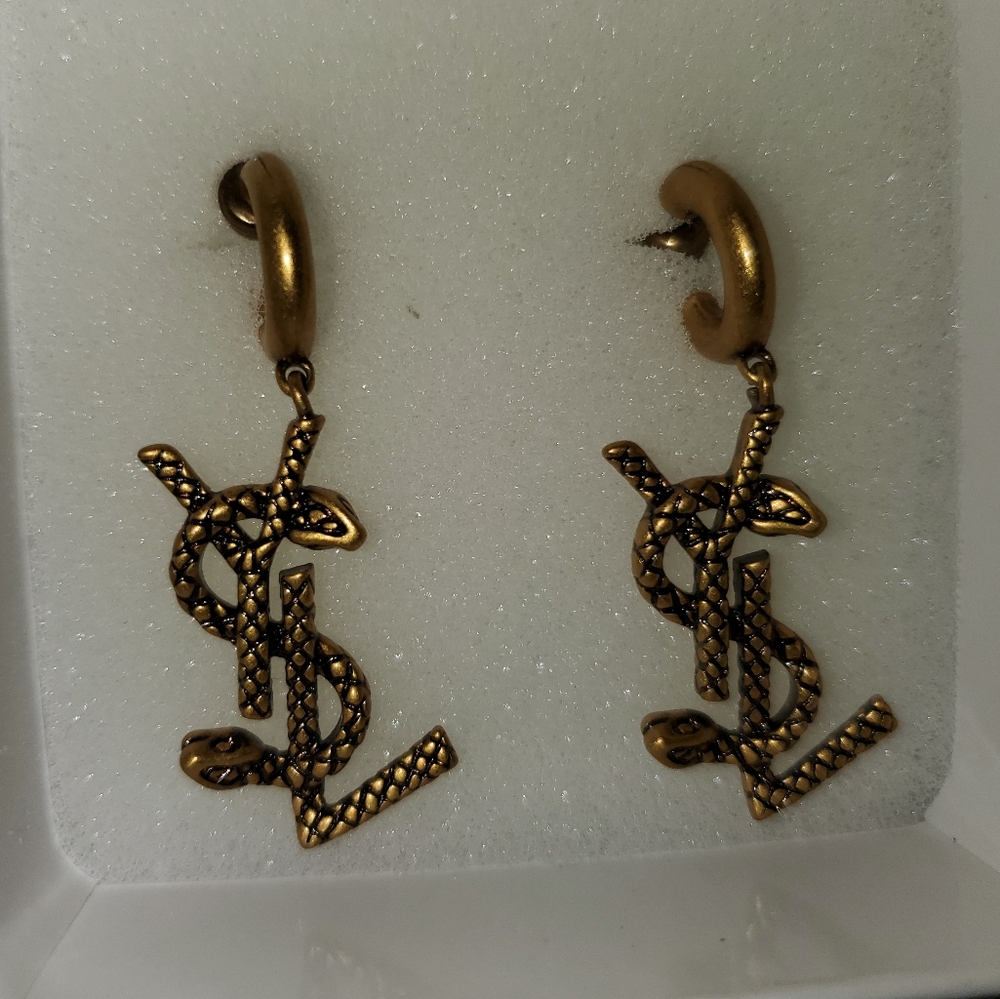 AUTHENTIC Saint Laurent Snake Earrings